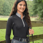 CorrectConnect Cool and Comfortable Black Sun Shirt with Glitter Bars - CorrectConnect - Equiluxe Tack