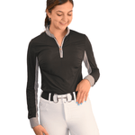 CorrectConnect Cool and Comfortable Black Sun Shirt with Glitter Bars - CorrectConnect - Equiluxe Tack