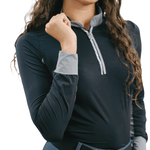 CorrectConnect Cool and Comfortable Black Sun Shirt with Glitter Bars - CorrectConnect - Equiluxe Tack