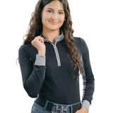 CorrectConnect Cool and Comfortable Black Sun Shirt with Glitter Bars - CorrectConnect - Equiluxe Tack