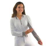 CorrectConnect Cool and Comfortable White Sun Shirt with Glitter Bars - CorrectConnect - Equiluxe Tack