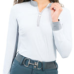 CorrectConnect Cool and Comfortable White Sun Shirt with Glitter Bars - CorrectConnect - Equiluxe Tack