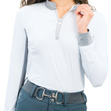 CorrectConnect Cool and Comfortable White Sun Shirt with Glitter Bars - CorrectConnect - Equiluxe Tack