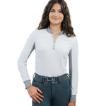 CorrectConnect Cool and Comfortable White Sun Shirt with Glitter Bars - CorrectConnect - Equiluxe Tack