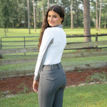 CorrectConnect Cool and Comfortable White Sun Shirt with Glitter Bars - CorrectConnect - Equiluxe Tack