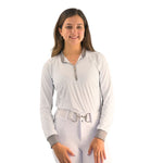CorrectConnect Cool and Comfortable White Sun Shirt with Glitter Bars - CorrectConnect - Equiluxe Tack