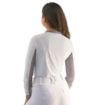 CorrectConnect Cool and Comfortable White Sun Shirt with Glitter Bars - CorrectConnect - Equiluxe Tack