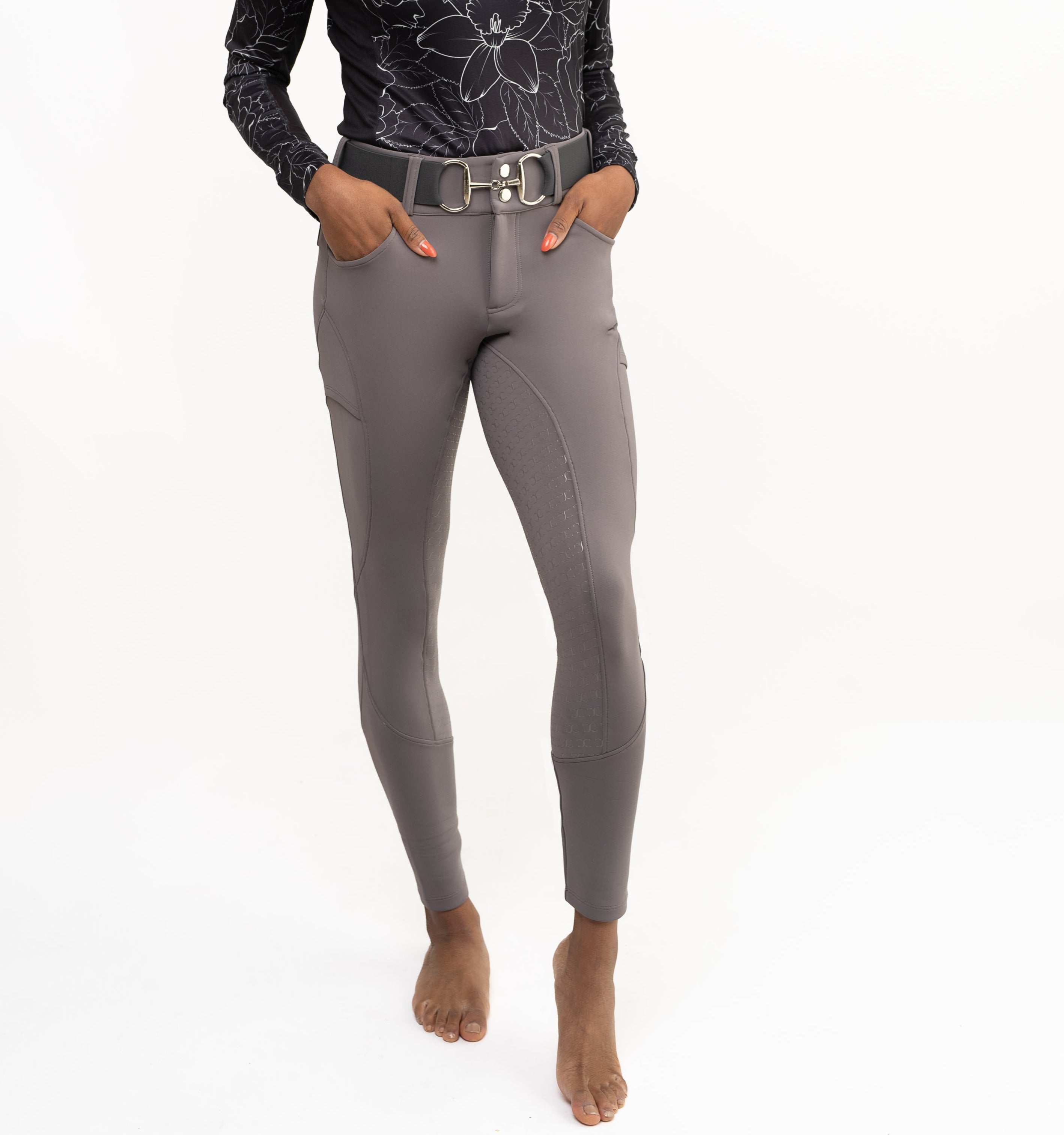 CorrectConnect Dove Grey Mid - Weight Winter Full Seat Breeches - CorrectConnect - Equiluxe Tack