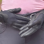 CorrectConnect Tackified Copper Tech™️ Leather Premium Riding Glove in Black - CorrectConnect - Equiluxe Tack
