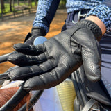 CorrectConnect Tackified Copper Tech™️ Leather Premium Riding Glove in Black - CorrectConnect - Equiluxe Tack