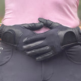 CorrectConnect Tackified Copper Tech™️ Leather Premium Riding Glove in Black - CorrectConnect - Equiluxe Tack