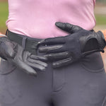 CorrectConnect Tackified Copper Tech™️ Leather Premium Riding Glove in Black - CorrectConnect - Equiluxe Tack