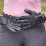 CorrectConnect Tackified Copper Tech™️ Leather Premium Riding Glove in Black - CorrectConnect - Equiluxe Tack
