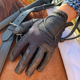 CorrectConnect Tackified Copper Tech™️ Leather Premium Riding Glove in Black - CorrectConnect - Equiluxe Tack