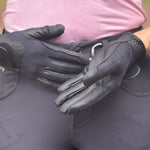CorrectConnect Tackified Copper Tech™️ Leather Premium Riding Glove in Black - CorrectConnect - Equiluxe Tack
