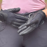 CorrectConnect Tackified Copper Tech™️ Leather Premium Riding Glove in Black - CorrectConnect - Equiluxe Tack