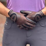 CorrectConnect Tackified Copper Tech™️ Leather Premium Riding Glove in Brown - CorrectConnect - Equiluxe Tack