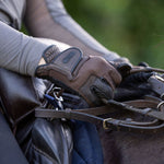 CorrectConnect Tackified Copper Tech™️ Leather Premium Riding Glove in Brown - CorrectConnect - Equiluxe Tack