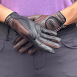 CorrectConnect Tackified Copper Tech™️ Leather Premium Riding Glove in Brown - CorrectConnect - Equiluxe Tack