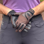 CorrectConnect Tackified Copper Tech™️ Leather Premium Riding Glove in Brown - CorrectConnect - Equiluxe Tack
