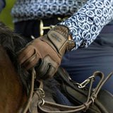 CorrectConnect Tackified Copper Tech™️ Leather Premium Riding Glove in Brown - CorrectConnect - Equiluxe Tack