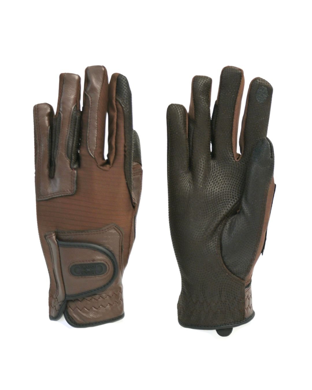 CorrectConnect Tackified Copper Tech™️ Leather Premium Riding Glove in Brown - CorrectConnect - Equiluxe Tack