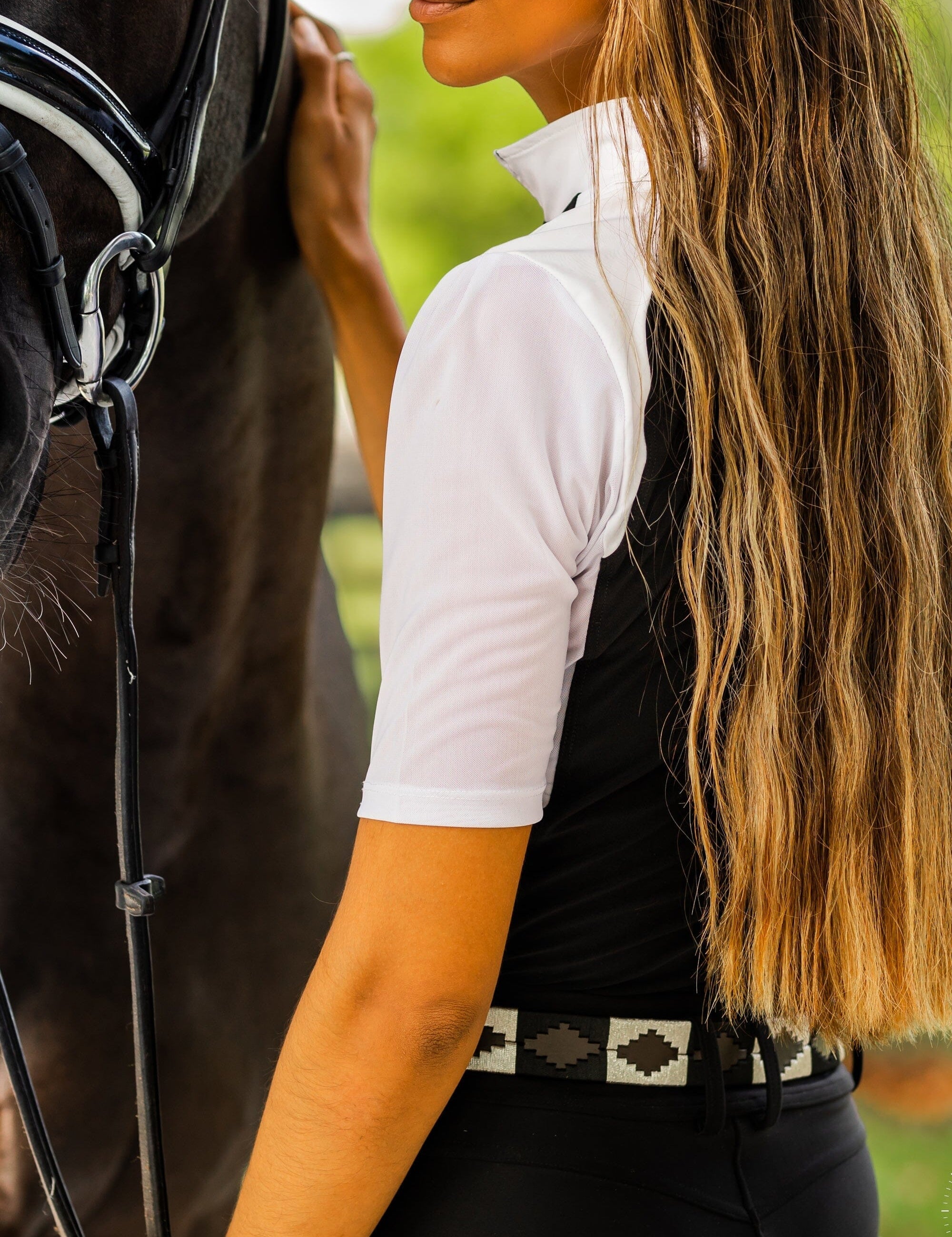 Crinière Alex Checkmate Half Sleve Shirt - Black & White - CriniereLife - Equiluxe Tack