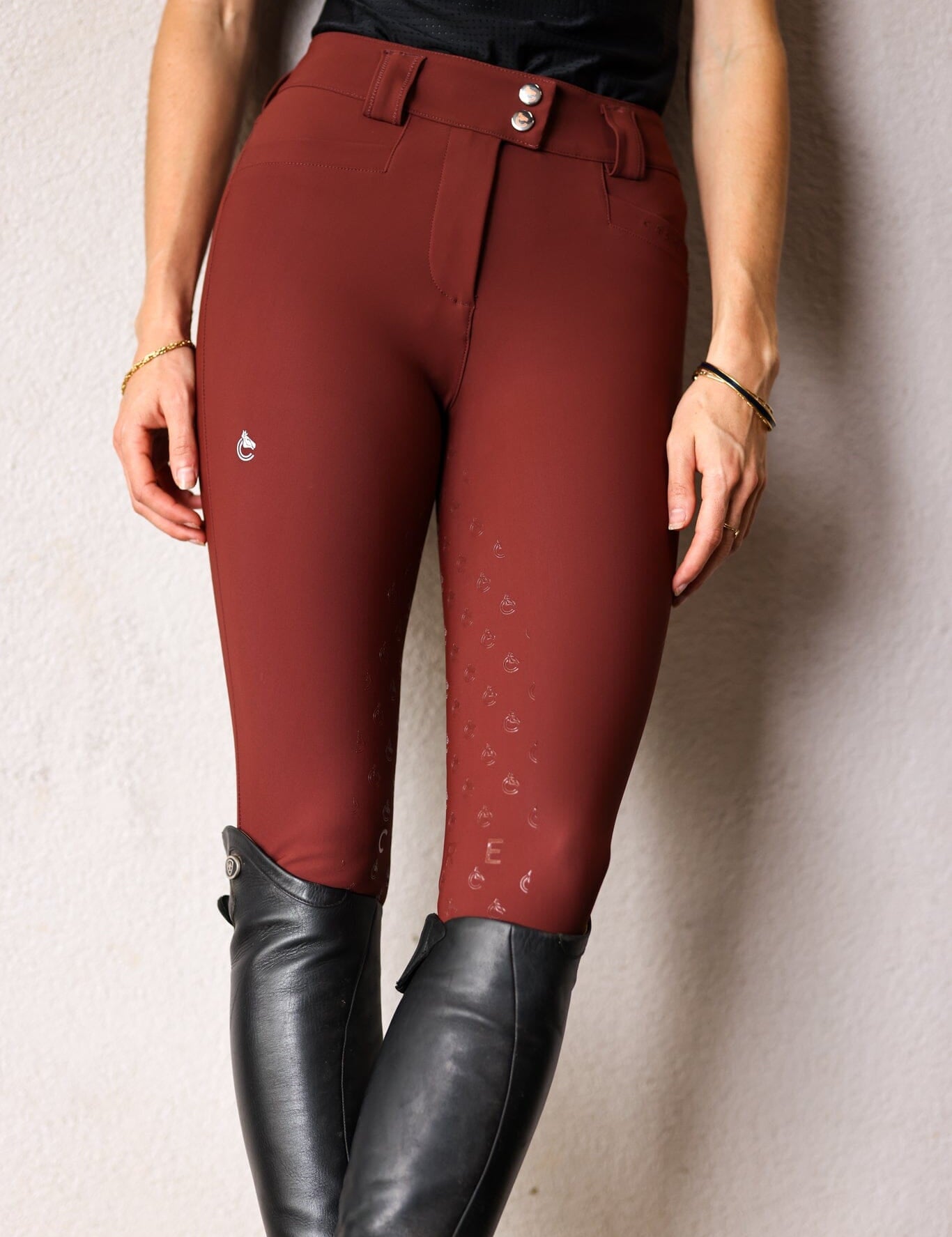 CRINIĒRE Alice Full Seat Lightweight Breeches | Burgundy - C R I N I Ē R E - Equiluxe Tack
