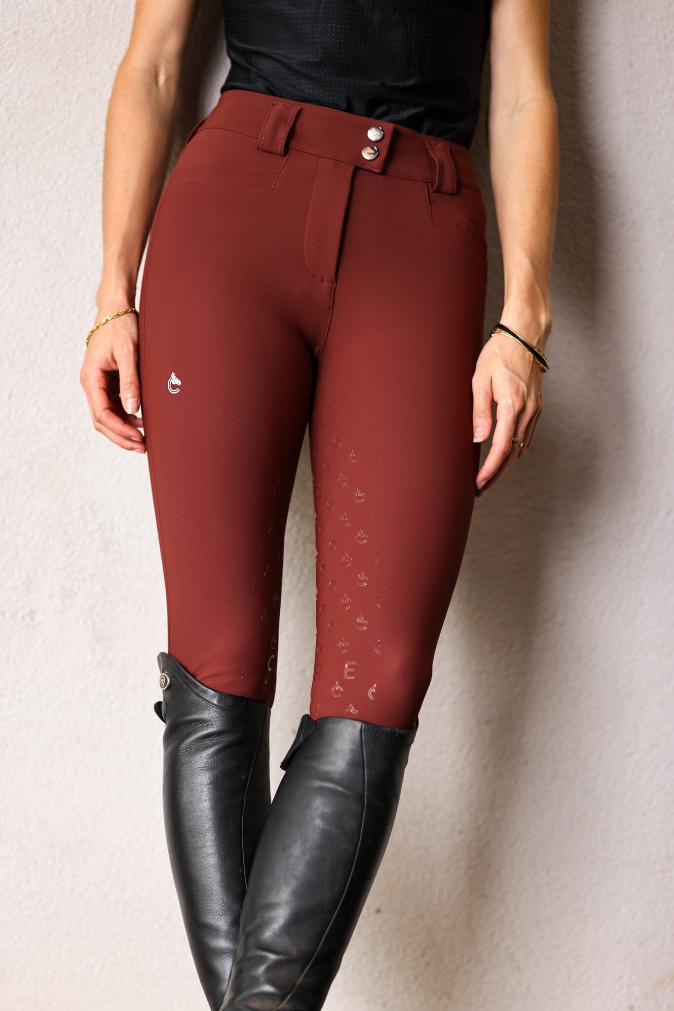 CRINIĒRE Alice Full Seat Lightweight Breeches | Burgundy - C R I N I Ē R E - Equiluxe Tack