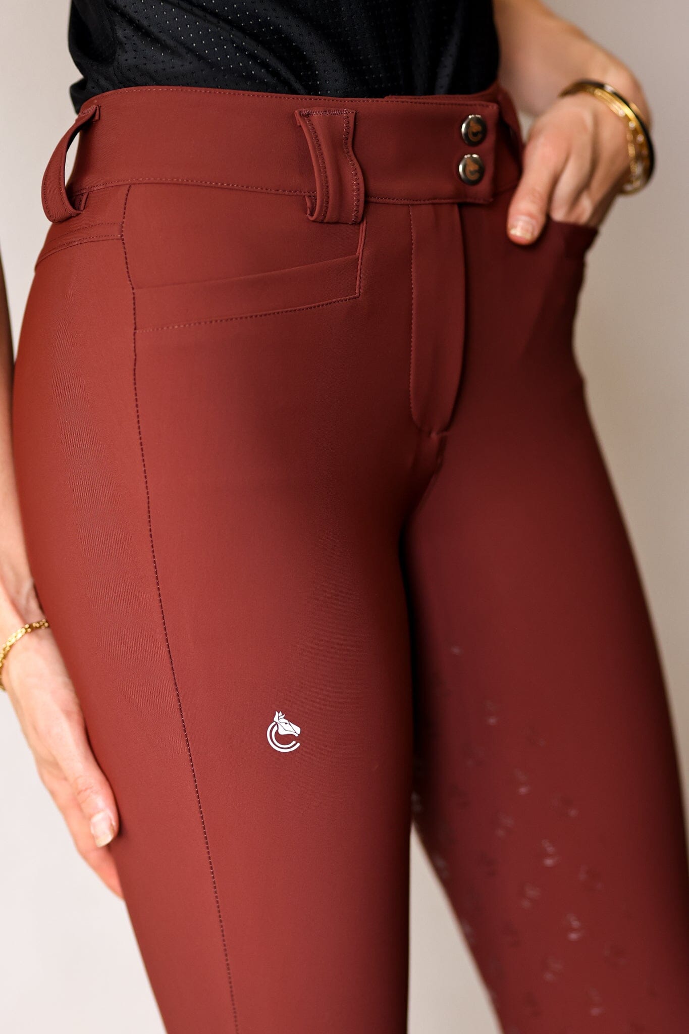 CRINIĒRE Alice Full Seat Lightweight Breeches | Burgundy - C R I N I Ē R E - Equiluxe Tack