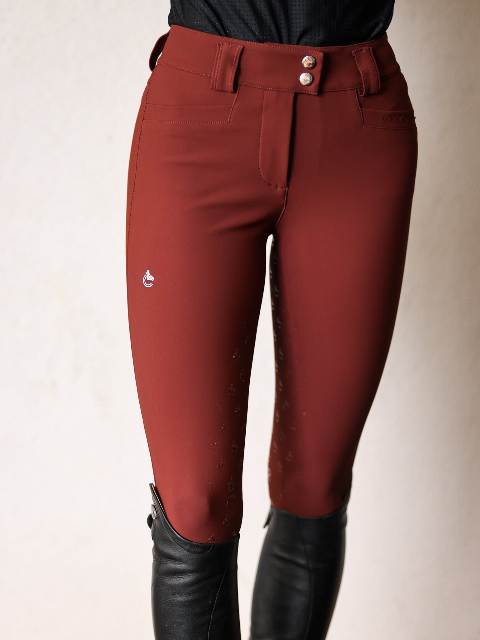 CRINIĒRE Alice Full Seat Lightweight Breeches | Burgundy - C R I N I Ē R E - Equiluxe Tack