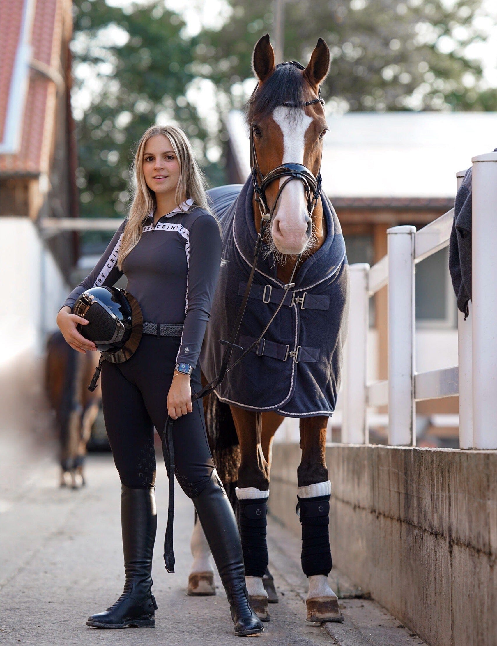 Crinière All Grey Estella Riding Shirt - CriniereLife - Equiluxe Tack