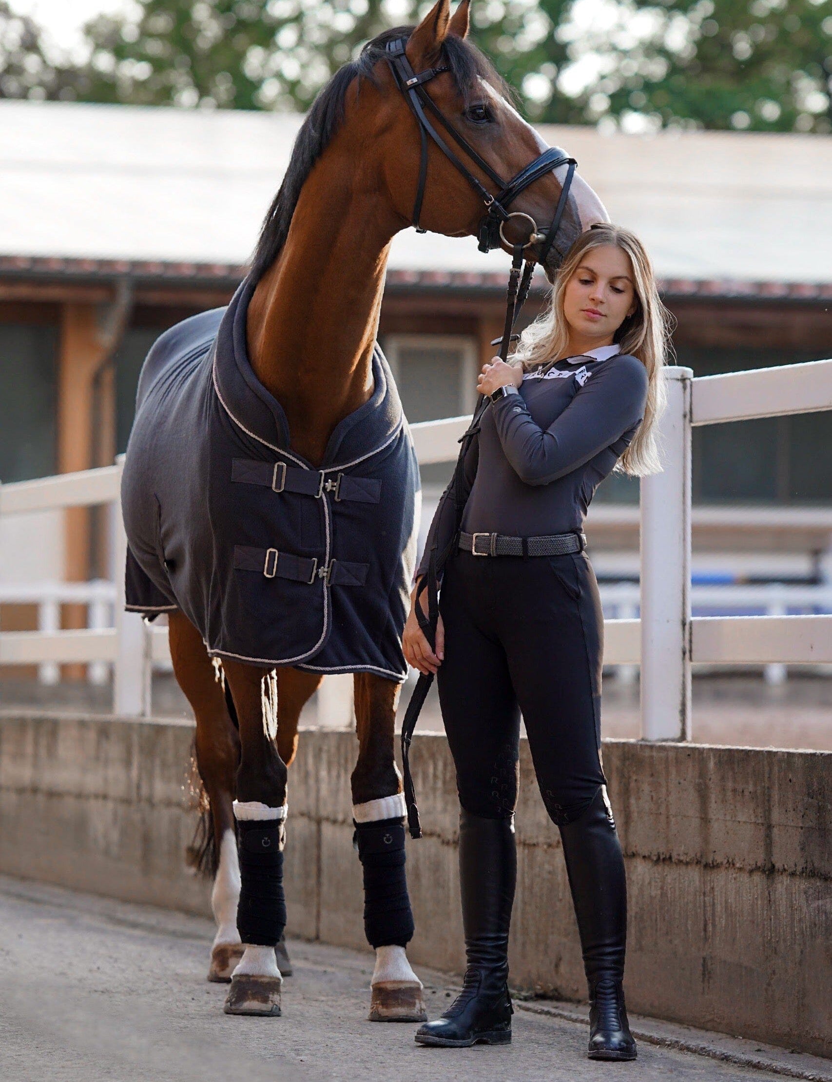 Crinière All Grey Estella Riding Shirt - CriniereLife - Equiluxe Tack