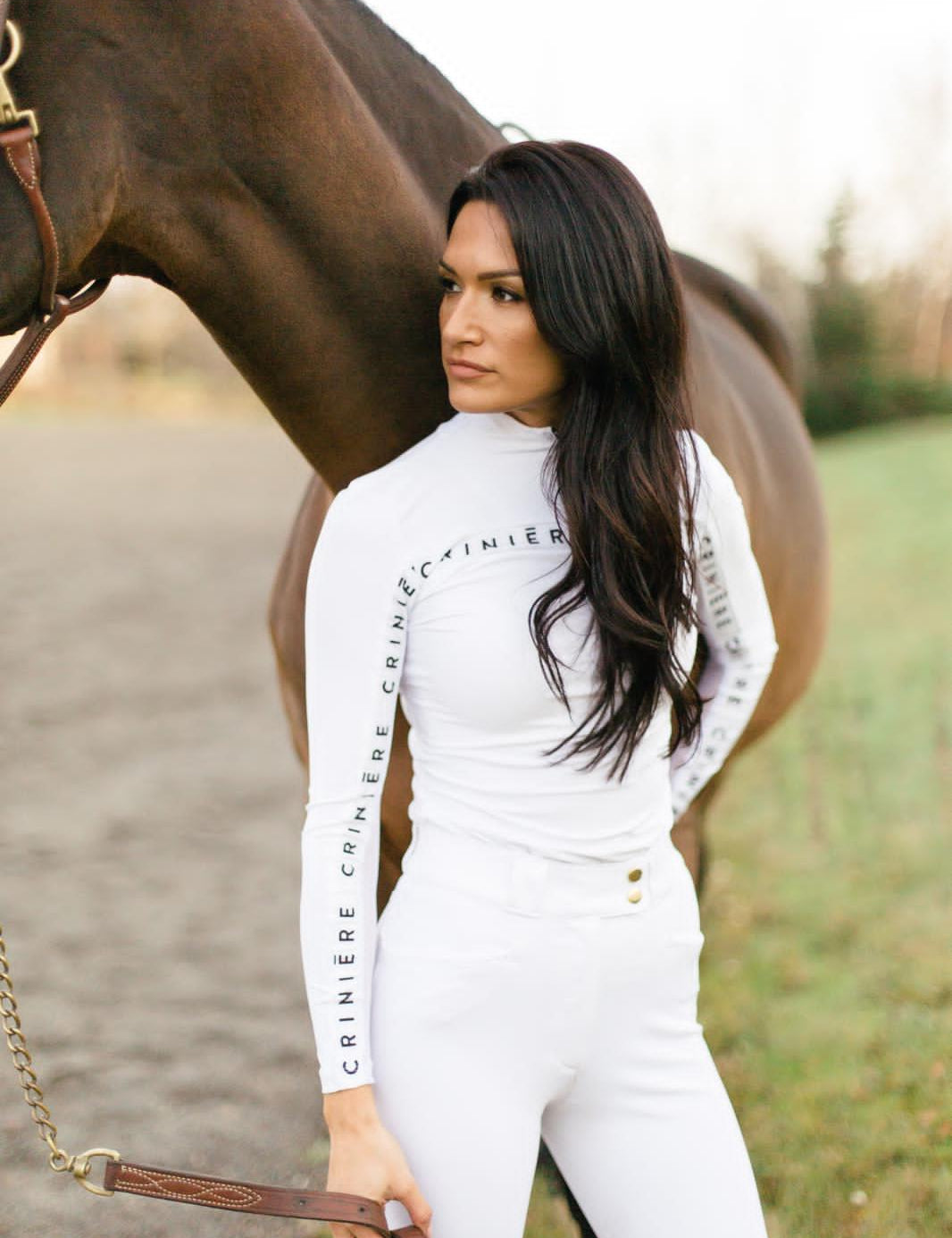 Crinière All White Estella Riding Shirt - CriniereLife - Equiluxe Tack