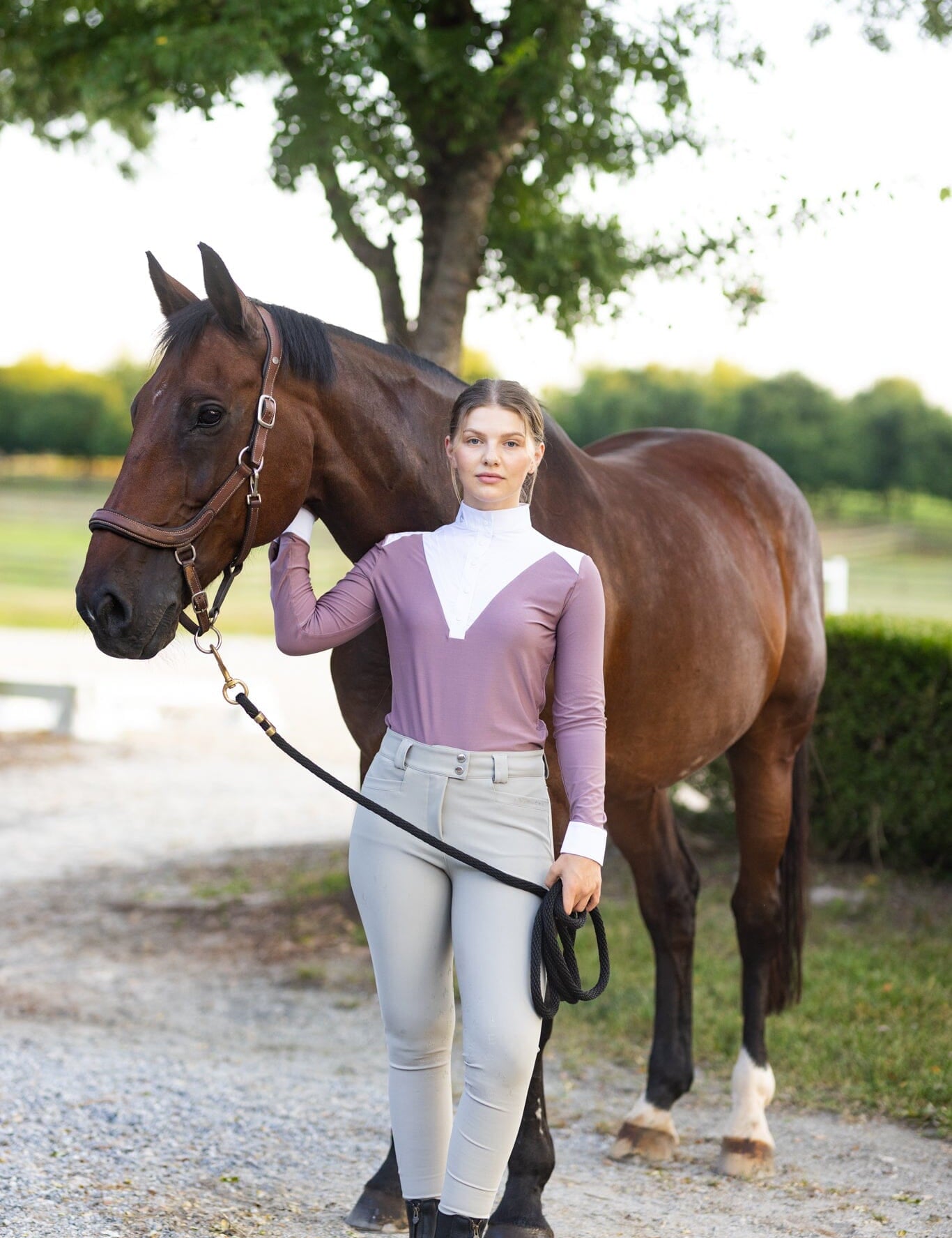 CRINIĒRE Amelie Show Shirt | Plum - C R I N I Ē R E - Equiluxe Tack