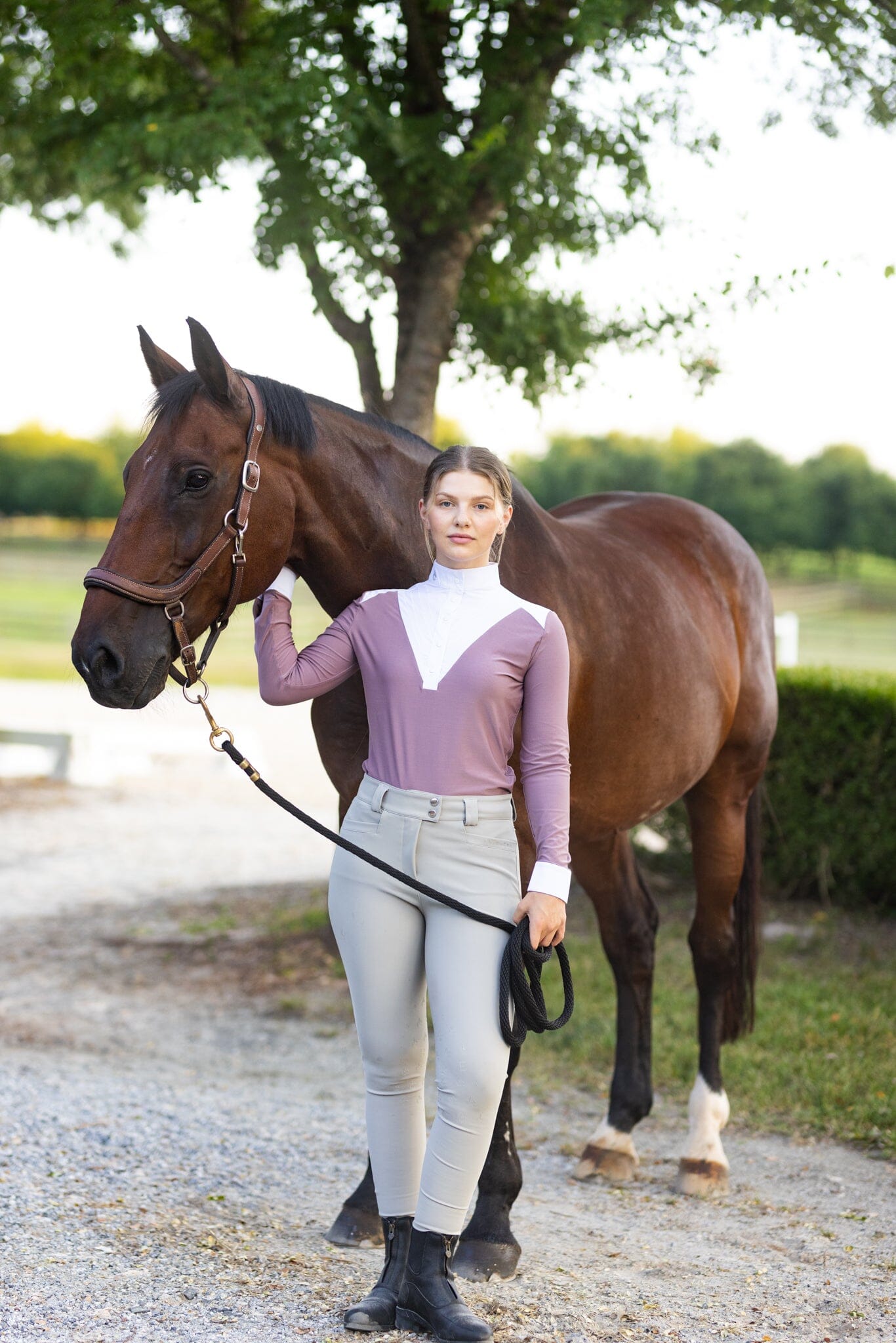 CRINIĒRE Amelie Show Shirt | Plum - C R I N I Ē R E - Equiluxe Tack