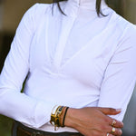 CRINIĒRE Amelie Show Shirt | White - C R I N I Ē R E - Equiluxe Tack