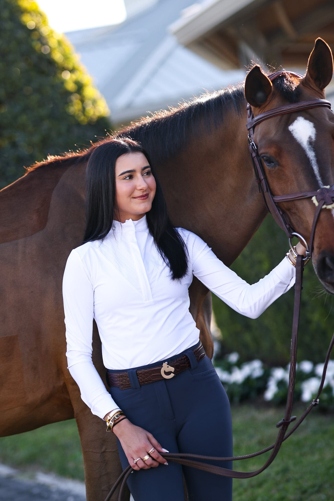 CRINIĒRE Amelie Show Shirt | White - C R I N I Ē R E - Equiluxe Tack