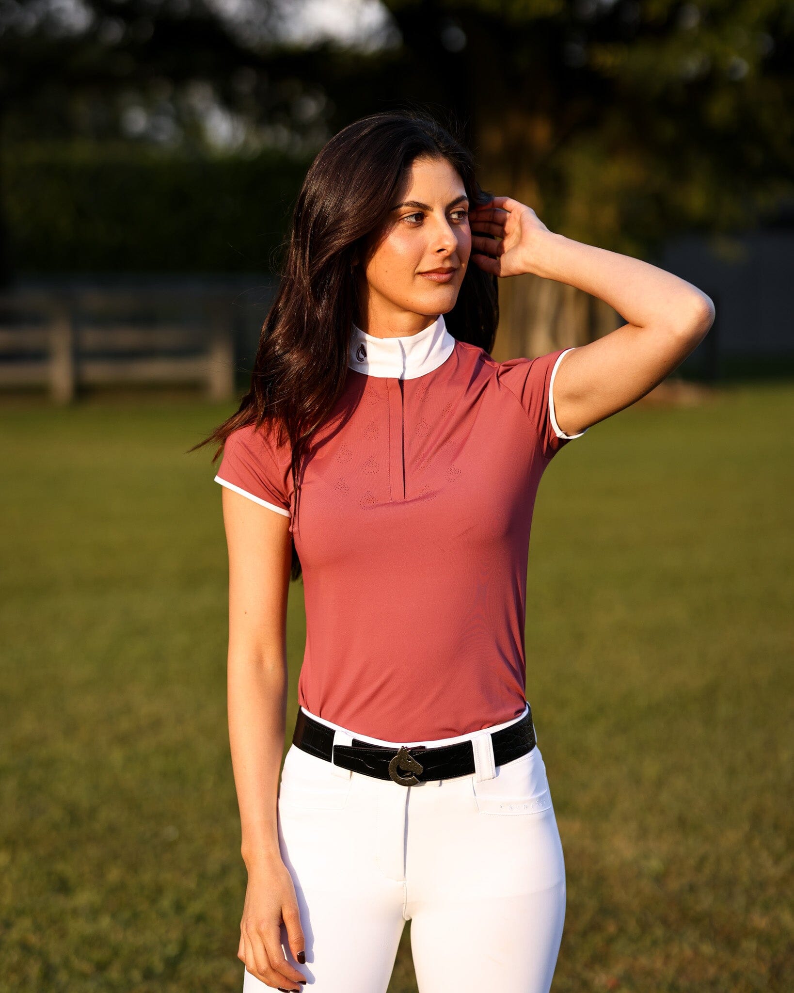 CRINIĒRE Bella Short Sleeve Show Shirt | Cherry Blossom - C R I N I Ē R E - Equiluxe Tack