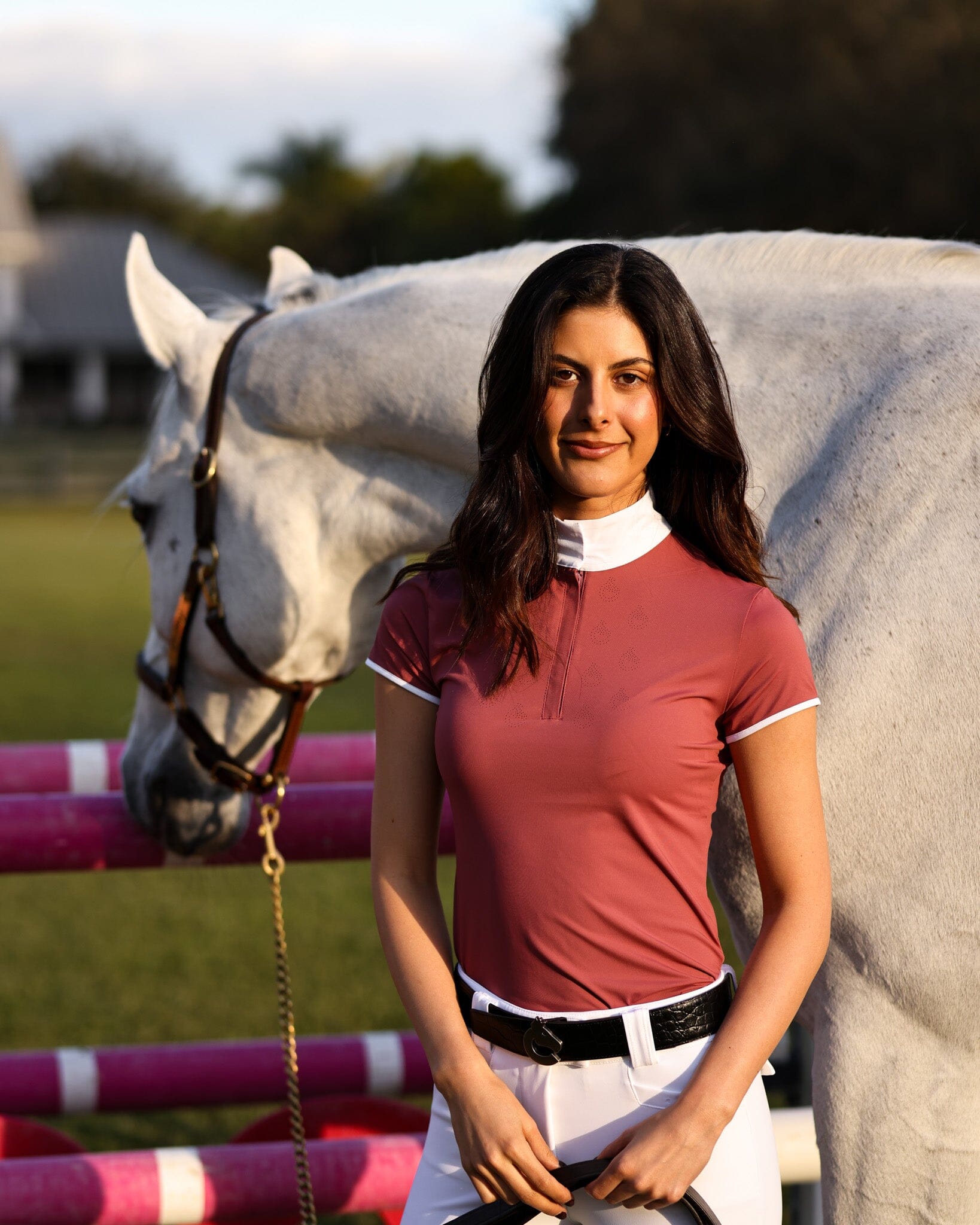 CRINIĒRE Bella Short Sleeve Show Shirt | Cherry Blossom - C R I N I Ē R E - Equiluxe Tack