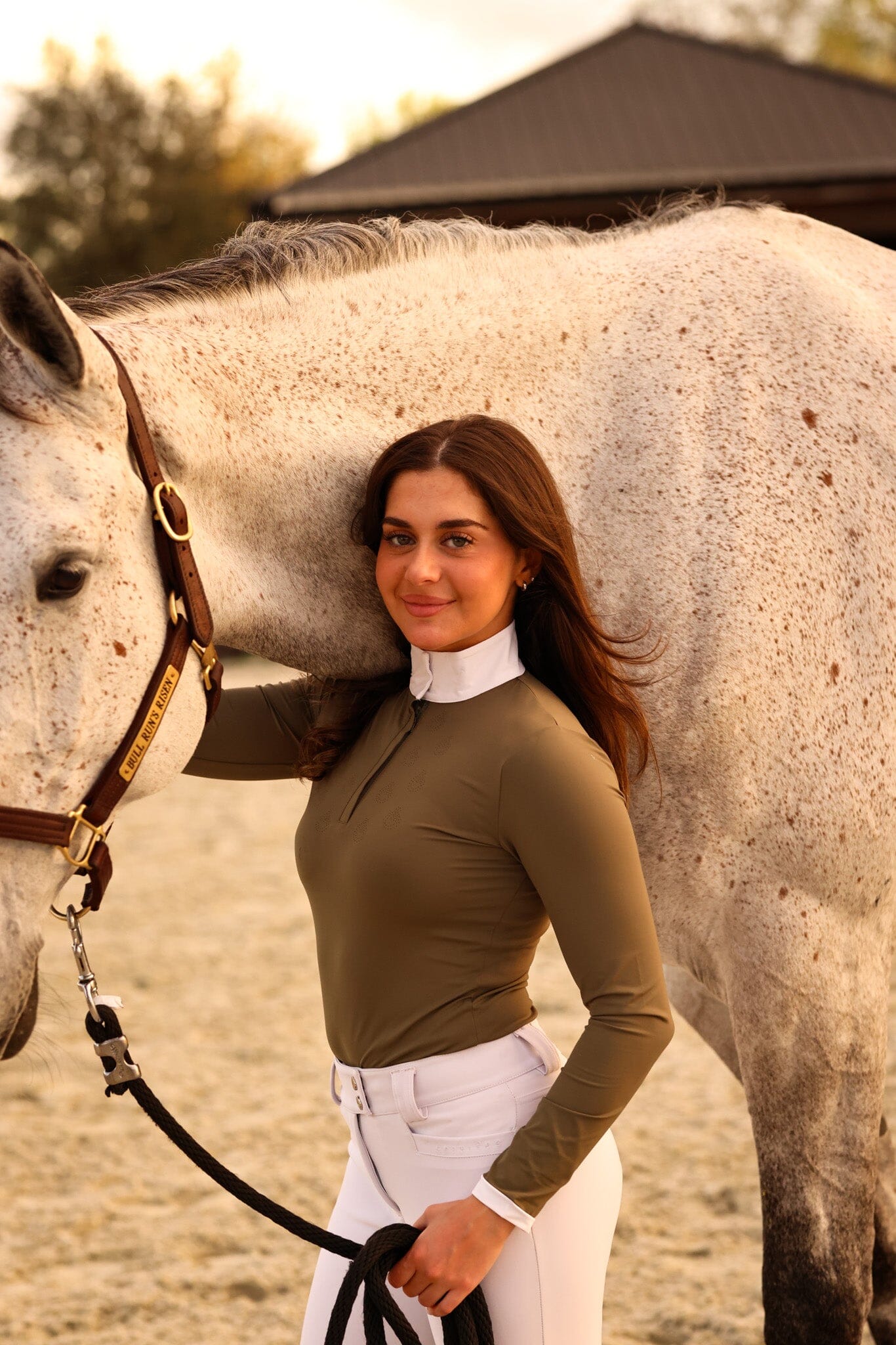 CRINIĒRE Bella Show Shirt | Forest Green - C R I N I Ē R E - Equiluxe Tack