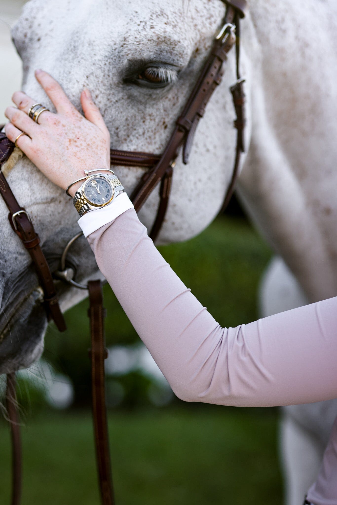 CRINIĒRE Bella Show Shirt | Mauve - C R I N I Ē R E - Equiluxe Tack