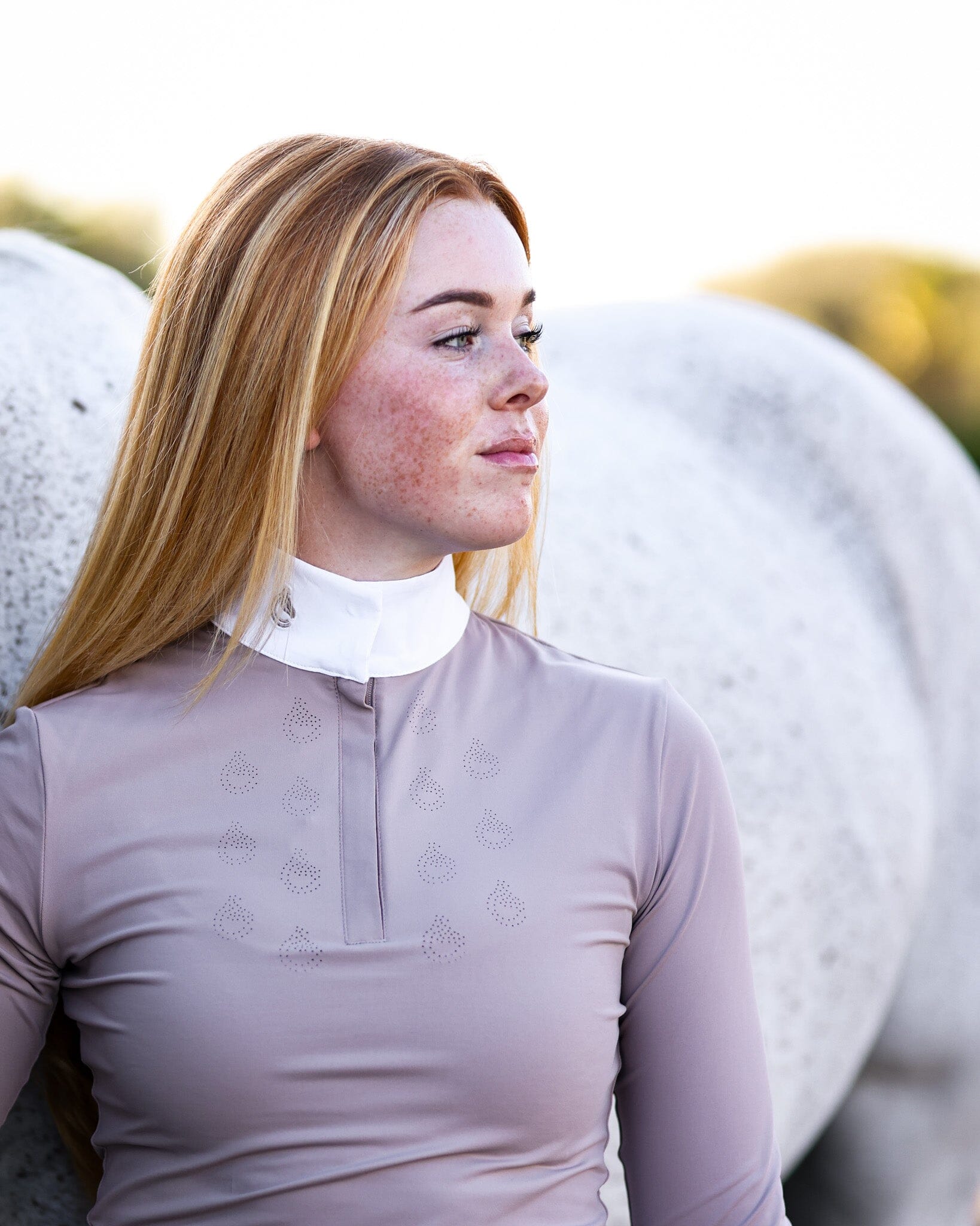 CRINIĒRE Bella Show Shirt | Mauve - C R I N I Ē R E - Equiluxe Tack
