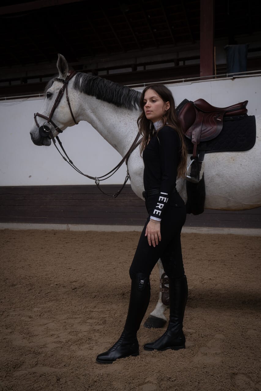 Criniere Black Long Sleeve Bianca Show Shirt - CriniereLife - Equiluxe Tack