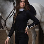 Criniere Black Long Sleeve Bianca Show Shirt - CriniereLife - Equiluxe Tack