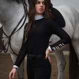 Criniere Black Long Sleeve Bianca Show Shirt - CriniereLife - Equiluxe Tack