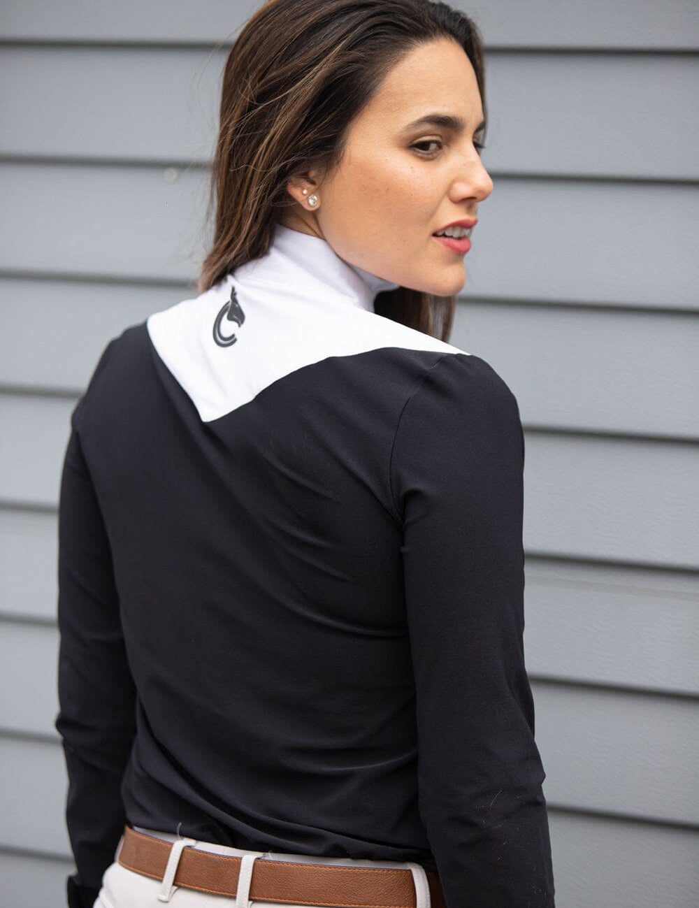 Criniere Black & White Amelie Show Shirt - CriniereLife - Equiluxe Tack