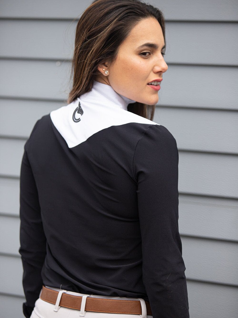 Criniere Black & White Amelie Show Shirt - CriniereLife - Equiluxe Tack