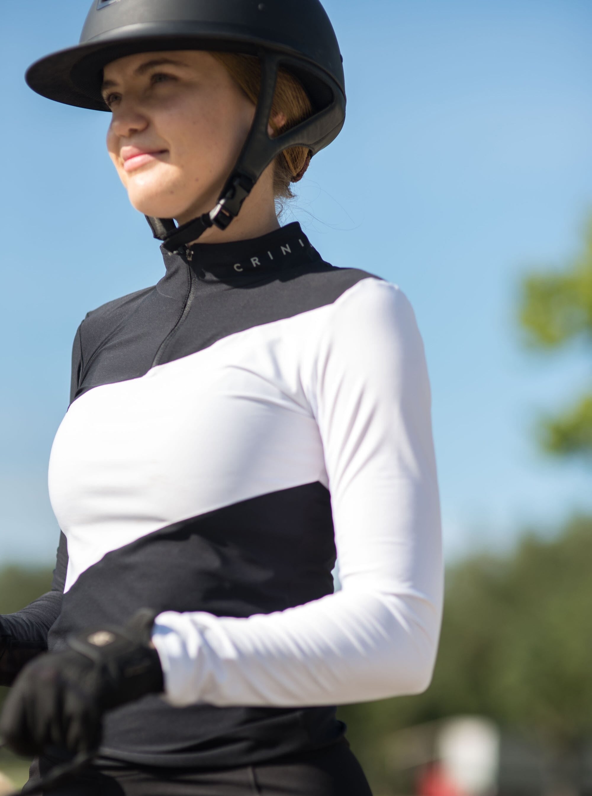 Crinière Black & White Sophie Riding Shirt - CriniereLife - Equiluxe Tack