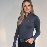 Crinière Brigitte Limitless Grey Riding Shirt - CriniereLife - Equiluxe Tack